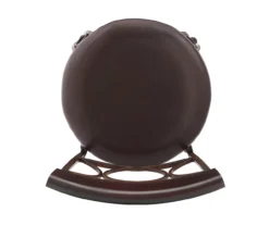 Memphis Black Metal & Brown Faux Leather Circle Back Counter Stool -Furniture Series Sales 810543053 A4 6