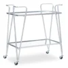 Hampton Silver 2-Shelf Rolling Steel Bar Cart -Furniture Series Sales 810543098 1