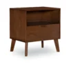 Shay Walnut 1-Drawer Wood Nightstand -Furniture Series Sales 810543117 1