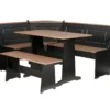 Atrium Black & Pecan 3-Piece Wooden Breakfast Nook Set -Furniture Series Sales 810543121 A0 1