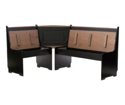 Atrium Black & Pecan 3-Piece Wooden Breakfast Nook Set -Furniture Series Sales 810543121 A8 1