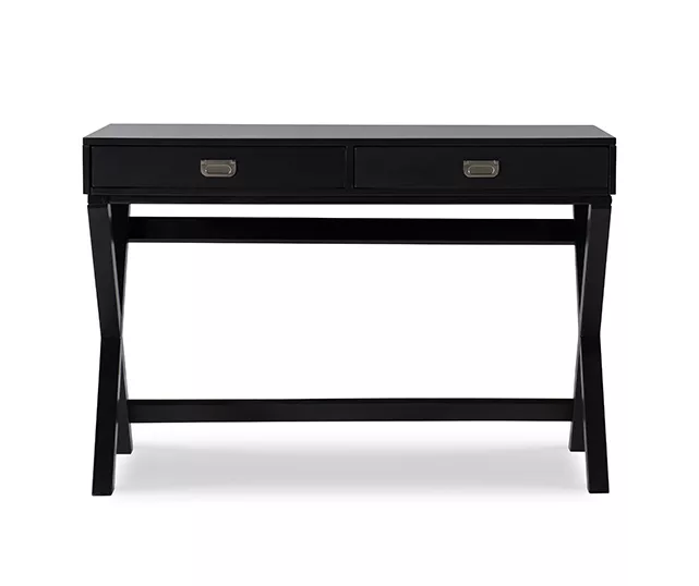 Cami Black X-Base Campaign Style Writing Desk 5 Cami Black X-Base Campaign Style Writing Desk - Image 3