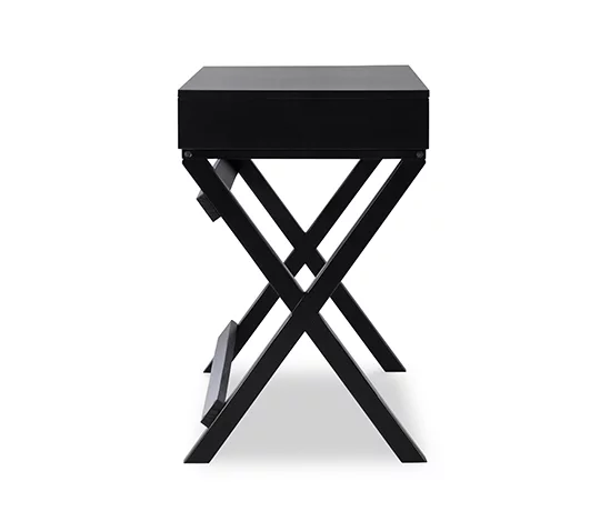Cami Black X-Base Campaign Style Writing Desk 7 Cami Black X-Base Campaign Style Writing Desk - Image 5