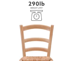 Bordeaux Natural Handwoven Ladder Back Side Chairs, 2-Pack -Furniture Series Sales 810543191 A0 10