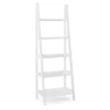 Boston White Wood 5-Shelf Ladder Bookcase -Furniture Series Sales 810543215 1