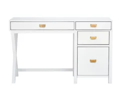 Kari White 4-Drawer Office Desk -Furniture Series Sales 810543244 3
