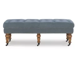Claire Linen Upholstered Rolling Bench -Furniture Series Sales 810543278 3