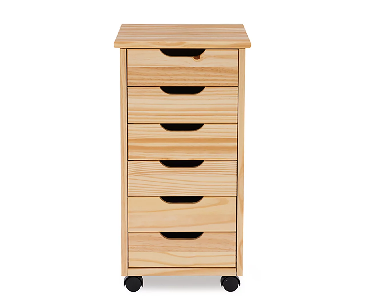 Craft Mate Natural Wood 6-Drawer Rolling Storage Cart 5 Craft Mate Natural Wood 6-Drawer Rolling Storage Cart - Image 3