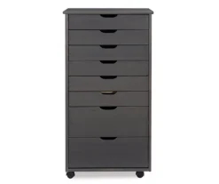Craft Mate Gray Wood 8-Drawer Rolling Storage Cart -Furniture Series Sales 810543293 3
