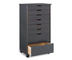 Craft Mate Gray Wood 8-Drawer Rolling Storage Cart -Furniture Series Sales 810543293 5