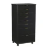 Craft Mate Black Wood 8-Drawer Rolling Storage Cart 1 Craft Mate Black Wood 8-Drawer Rolling Storage Cart -Furniture Series Sales 810543294 1