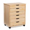 Craft Mate Wide Natural 6-Drawer Rolling Storage Cart -Furniture Series Sales 810543296 1