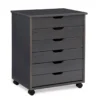 Craft Mate Wide Gray 6-Drawer Rolling Storage Cart -Furniture Series Sales 810543297 1