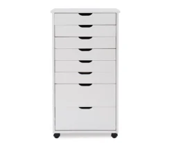 Craft Mate White Wood 8-Drawer Rolling Storage Cart -Furniture Series Sales 810543299 3