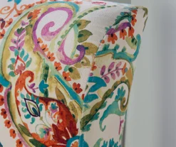 Danna Multicolor Upholstered Paisley Curved Back Slipper Chair -Furniture Series Sales 810543301 7