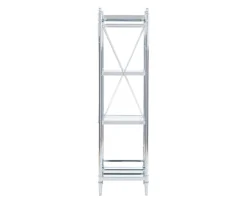 Hawkins Chrome & Glass 4-Tier Shelf -Furniture Series Sales 810543325 4