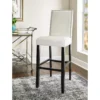Blaire White Glitz Nailhead Bar Stool