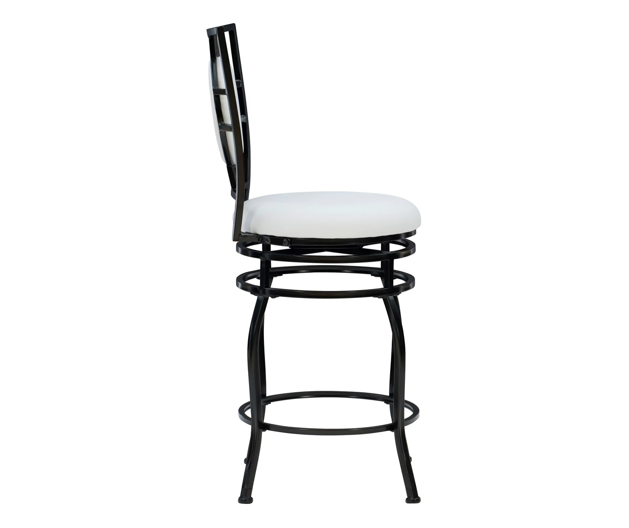 Newton White & Black Upholstered Faux Leather Adjustable Stool 10 Newton White & Black Upholstered Faux Leather Adjustable Stool - Image 8