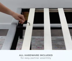 Isabelle Charcoal Upholstered Twin Wingback Bed -Furniture Series Sales 810547599 810547605 810547613 810547609 6