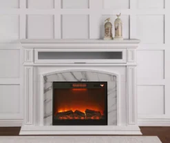 62" Grand White Faux Marble Electric Fireplace 8 62" Grand White Faux Marble Electric Fireplace -Furniture Series Sales 810570728 3
