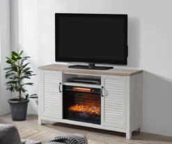 54" 2-Tone Shutter Door Electric Fireplace Console 12 54" 2-Tone Shutter Door Electric Fireplace Console -Furniture Series Sales 810571321 A8 02