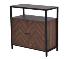 Walnut Chevron 2-Door Storage Cabinet -Furniture Series Sales 810584249 A3