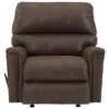 Navi Chestnut Faux Leather Rocker Recliner -Furniture Series Sales 810587485 3
