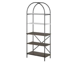 Vivinne Gray 5-Shelf Bookcase -Furniture Series Sales 810589034 3
