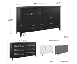 CosmoLiving Westerleigh 6-Drawer Dresser -Furniture Series Sales 810589231 1