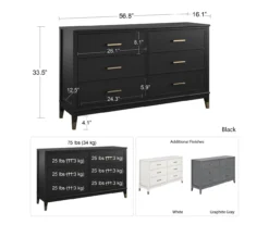 CosmoLiving Westerleigh 6-Drawer Dresser -Furniture Series Sales 810589236 3