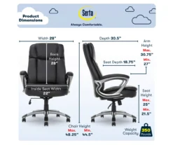Serta Fairbanks Big & Tall Office Chair -Furniture Series Sales 810590319 6