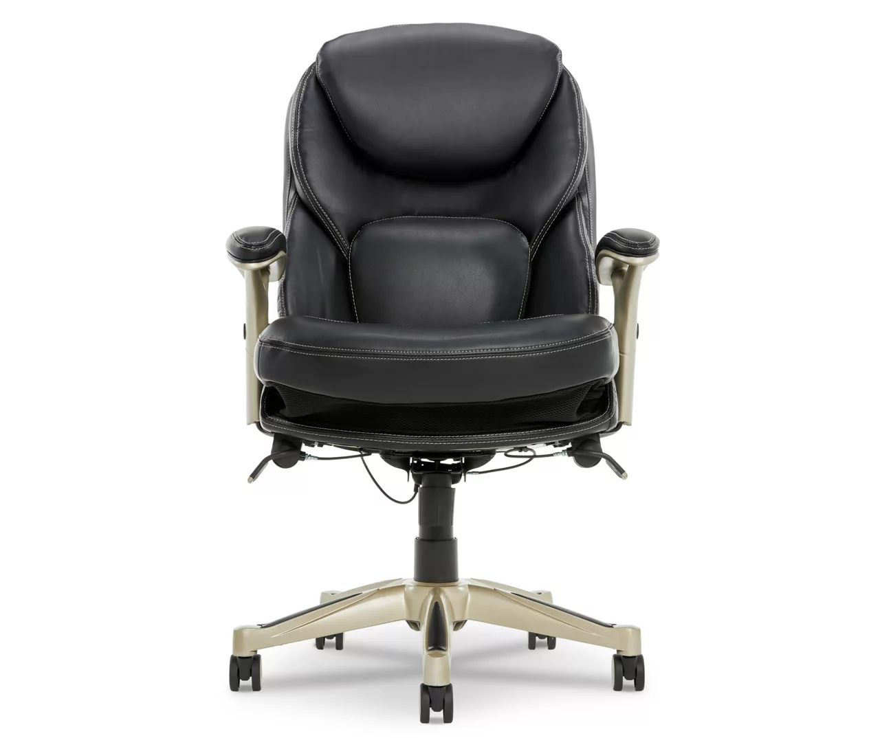 Claremont Black Bonded Leather Office Chair 3 Claremont Black Bonded Leather Office Chair