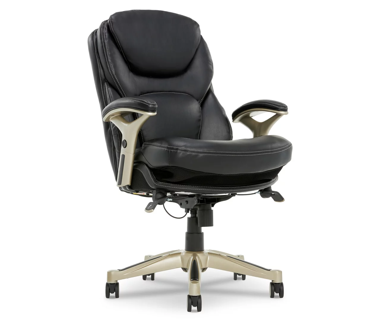 Claremont Black Bonded Leather Office Chair 4 Claremont Black Bonded Leather Office Chair - Image 2