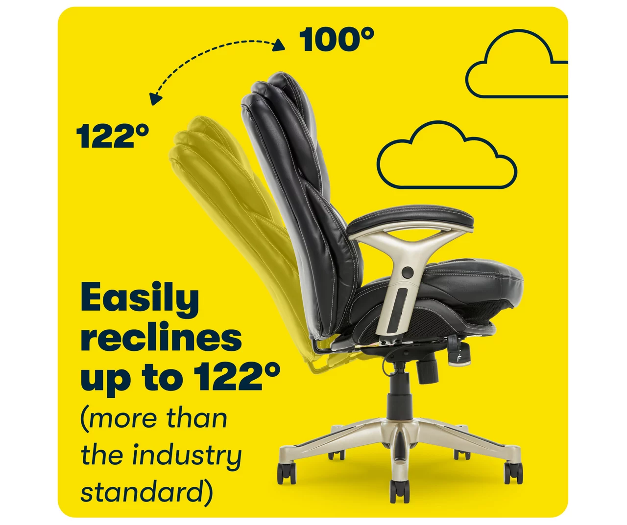 Claremont Black Bonded Leather Office Chair 9 Claremont Black Bonded Leather Office Chair - Image 7