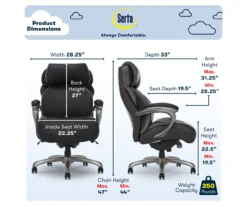 Jackson Black Big & Tall Executive Office Chair 16 Jackson Black Big & Tall Executive Office Chair -Furniture Series Sales 810590378 7