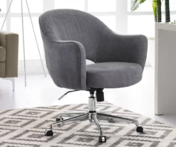 Valetta Gray Microfiber Office Chair -Furniture Series Sales 810590379 2