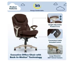 Claremont Chestnut Brown Bonded Leather Office Chair 20 Claremont Chestnut Brown Bonded Leather Office Chair -Furniture Series Sales 810590393 7