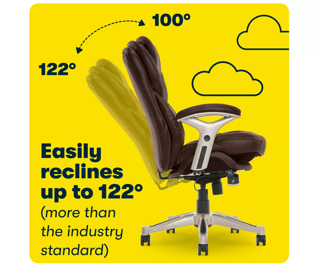 Claremont Chestnut Brown Bonded Leather Office Chair 9 Claremont Chestnut Brown Bonded Leather Office Chair - Image 7