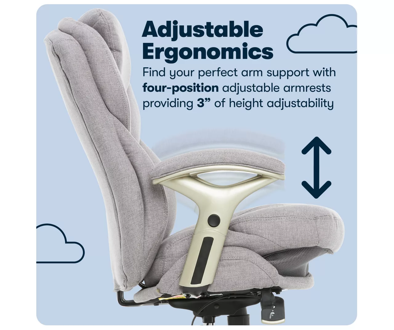 Serta Claremont Fabric Office Chair 14 Serta Claremont Fabric Office Chair - Image 12