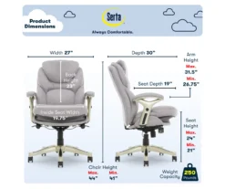 Claremont Light Gray Fabric Office Chair 20 Claremont Light Gray Fabric Office Chair -Furniture Series Sales 810590395 6 1