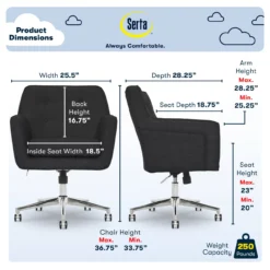 Serta Ashland Fabric Office Chair -Furniture Series Sales 810590407 61