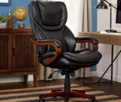 Conway Black Big & Tall Bonded Leather Office Chair -Furniture Series Sales 810590408 2