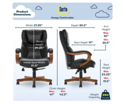 Serta Conway Big & Tall Bonded Leather Office Chair -Furniture Series Sales 810590408 7 1
