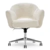 Valetta Cream Faux Fur Office Chair 1 Valetta Cream Faux Fur Office Chair -Furniture Series Sales 810590414 3