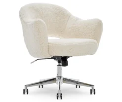 Valetta Cream Faux Fur Office Chair -Furniture Series Sales 810590414 4