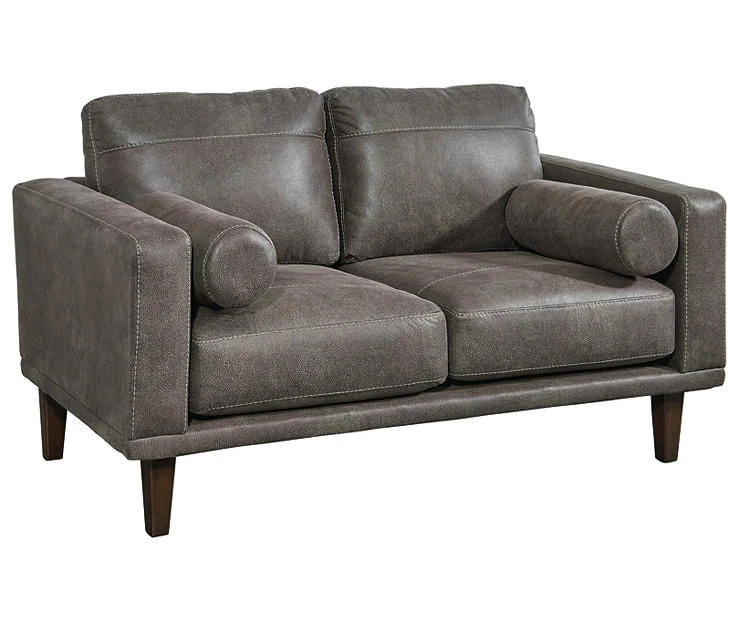 Arroyo Smoke Faux Leather Loveseat 4 Arroyo Smoke Faux Leather Loveseat - Image 2