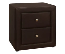Monarch Faux Leather Nightstand