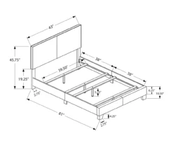 Monarch Faux Leather Twin Bed 22 Monarch Faux Leather Twin Bed -Furniture Series Sales 810598494 A7