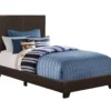 Monarch Faux Leather Twin Bed