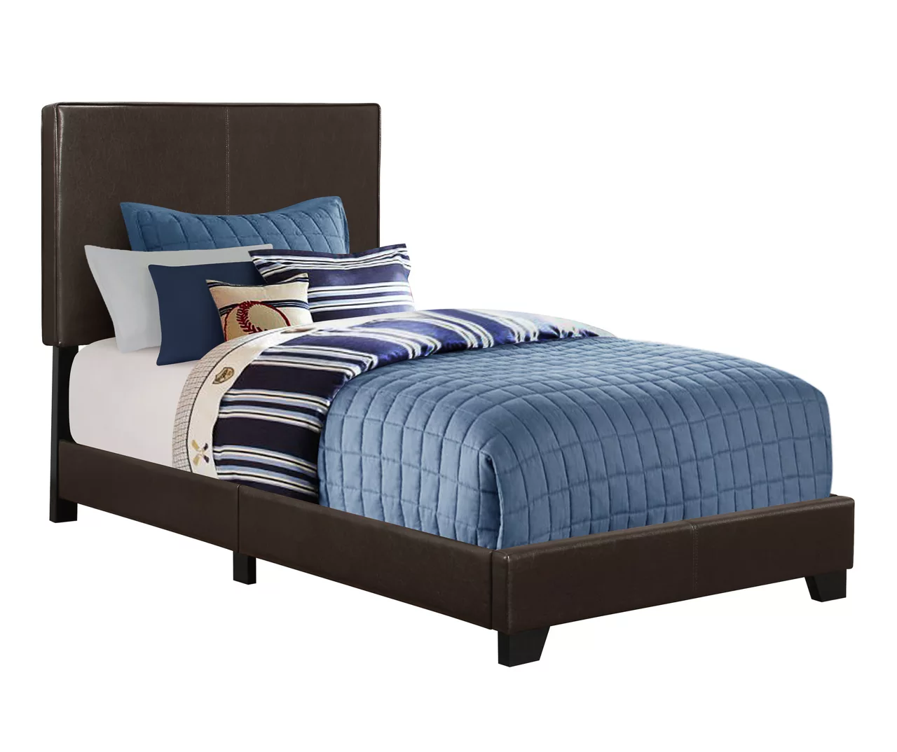 Monarch Faux Leather Twin Bed 3 Monarch Faux Leather Twin Bed